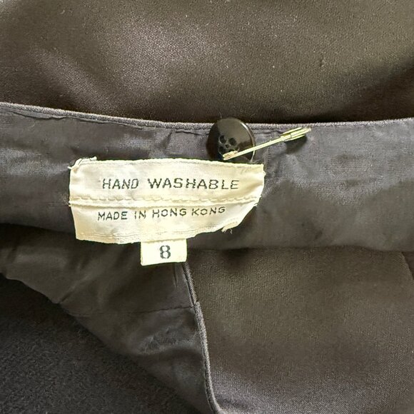 Vintage Albert Capraro 2-Piece Vest & Blazer Set Black Wool? Size 8 - Picture 14 of 14